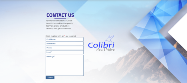 Contact Form Colibri Heart Valve