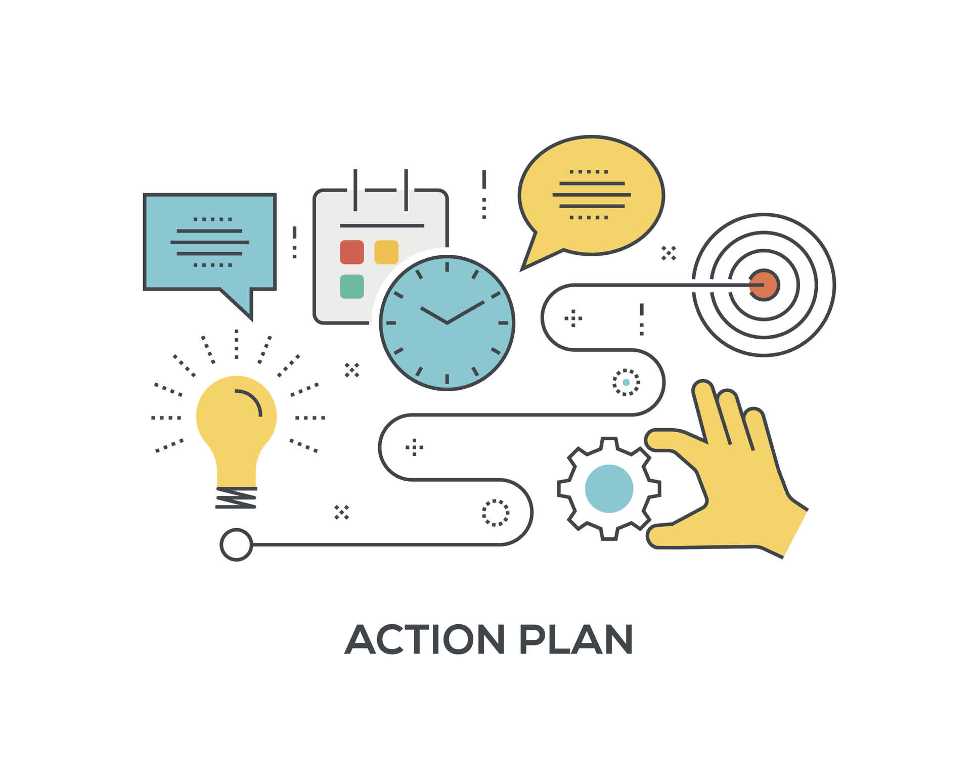 A business action plan for maximizing KPIs as part of an inbound marketing strategy includes data visualization.