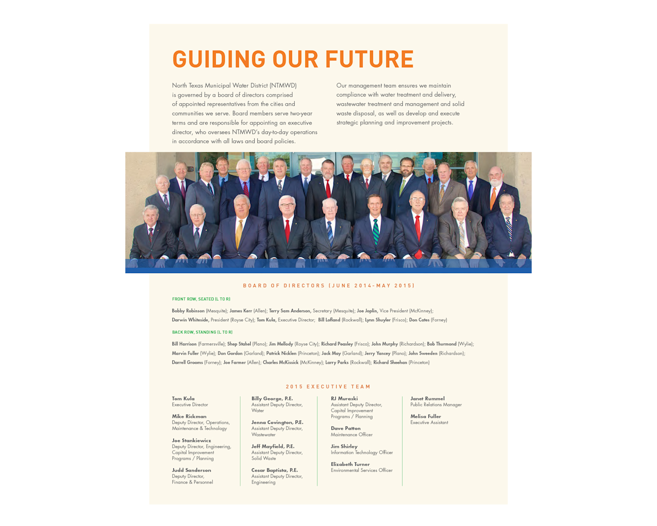 North Texas Municipal Water District – Web Annual Report – Board of Directors