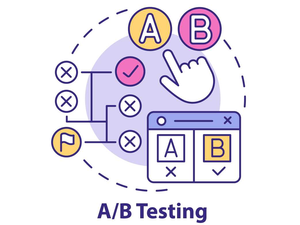 A/B testing concept illustration