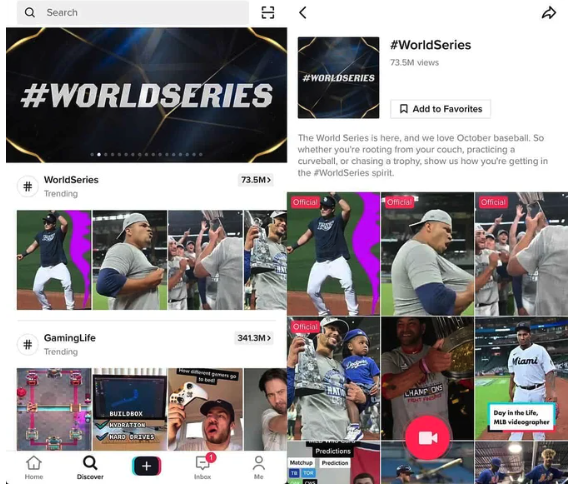 Screen shot of an example of hashtag campaigns. | Watermark