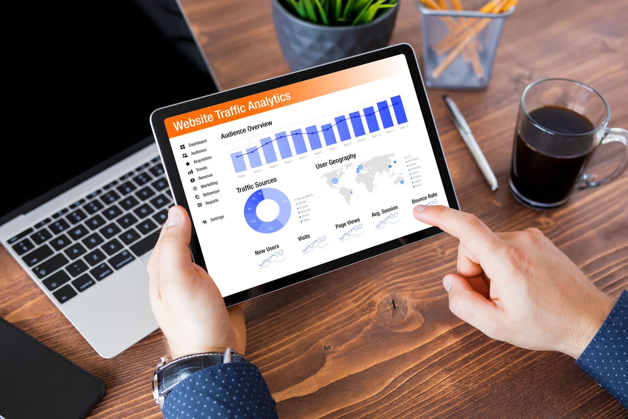 view of analytics dashboard