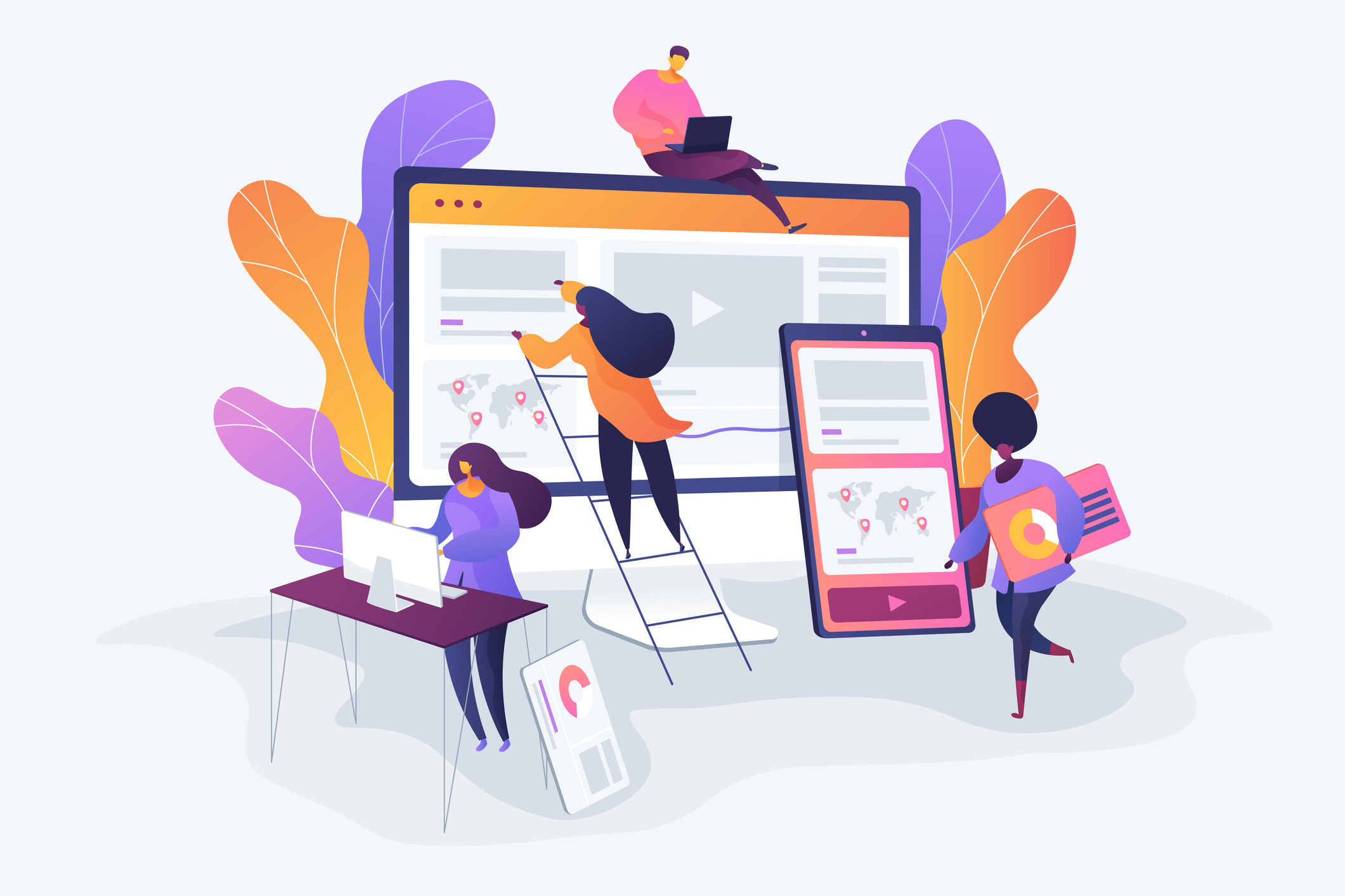 Illustration of web design