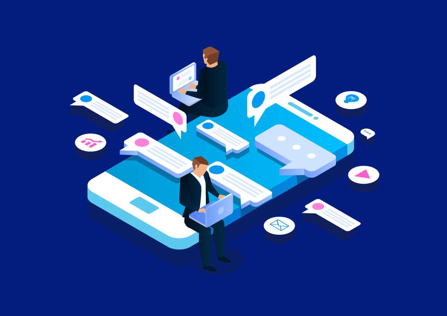 Online communication, isometric business network communication and analysis 