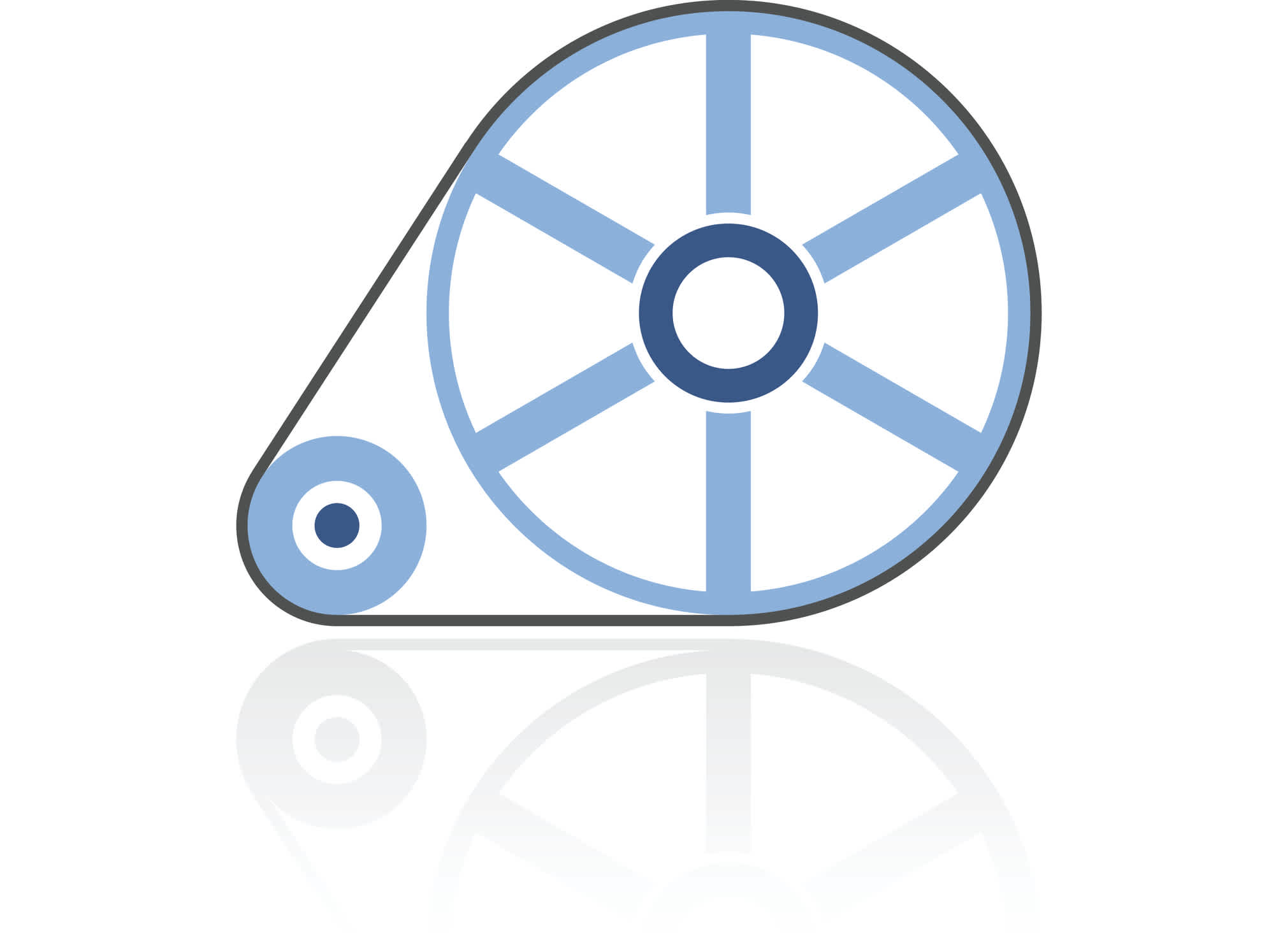 Illustration includes a color, Flywheel icon on a white background. | Watermark