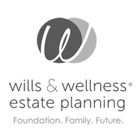 Wills and Wellness logo B&W