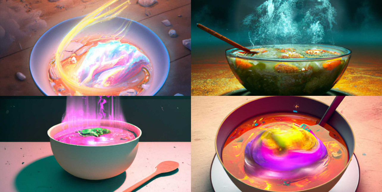 Strange bowls of soup