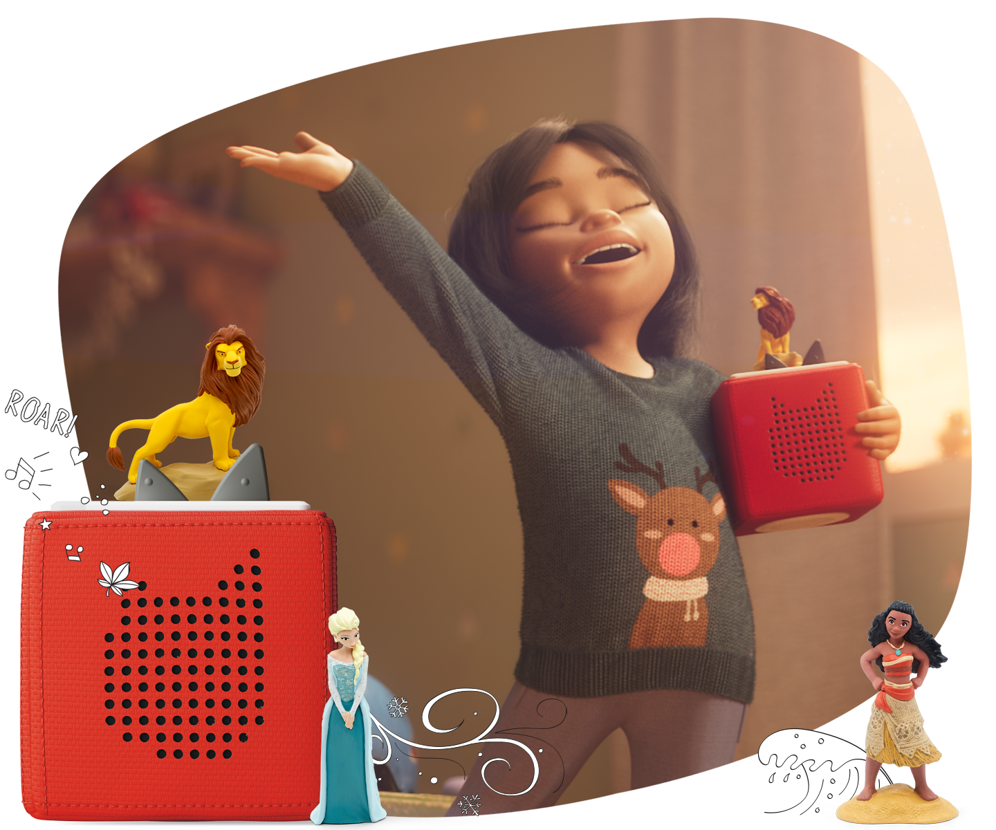 tonies Collection Héros Disney, 4 Personnages Tonie avec Histoire Audio et  chansons pour conteuse Toniebox : Toy Story, Cars, Aladdin, Nemo - boîte à  Histoires Vendue séparément : : Jeux et Jouets