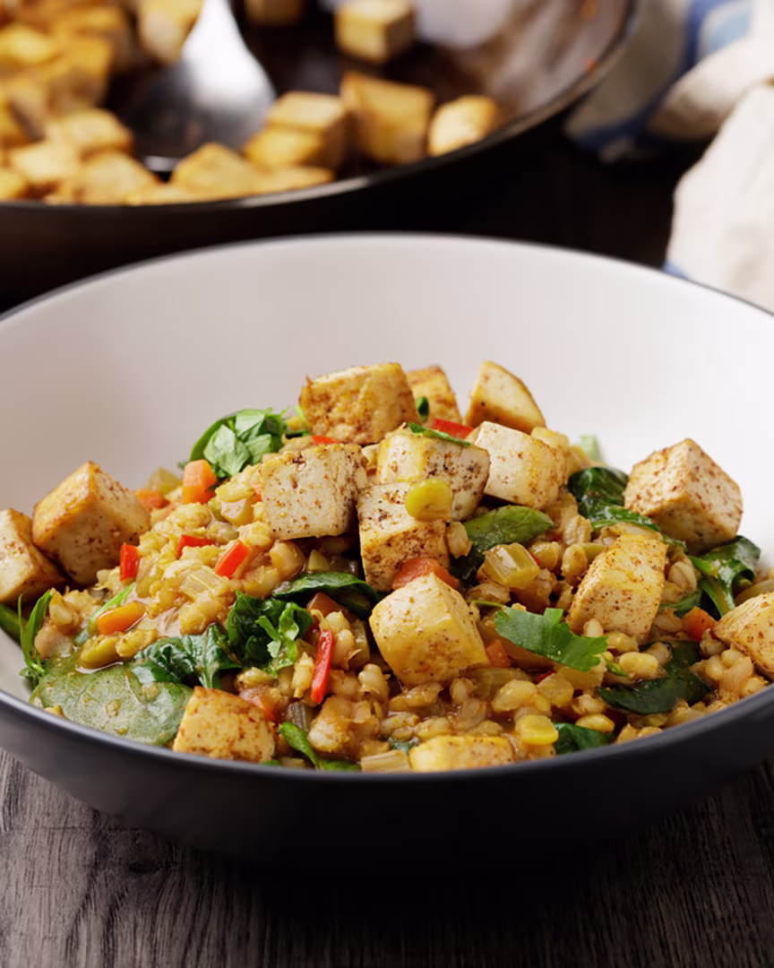 Gemüsepfanne mit Tofu