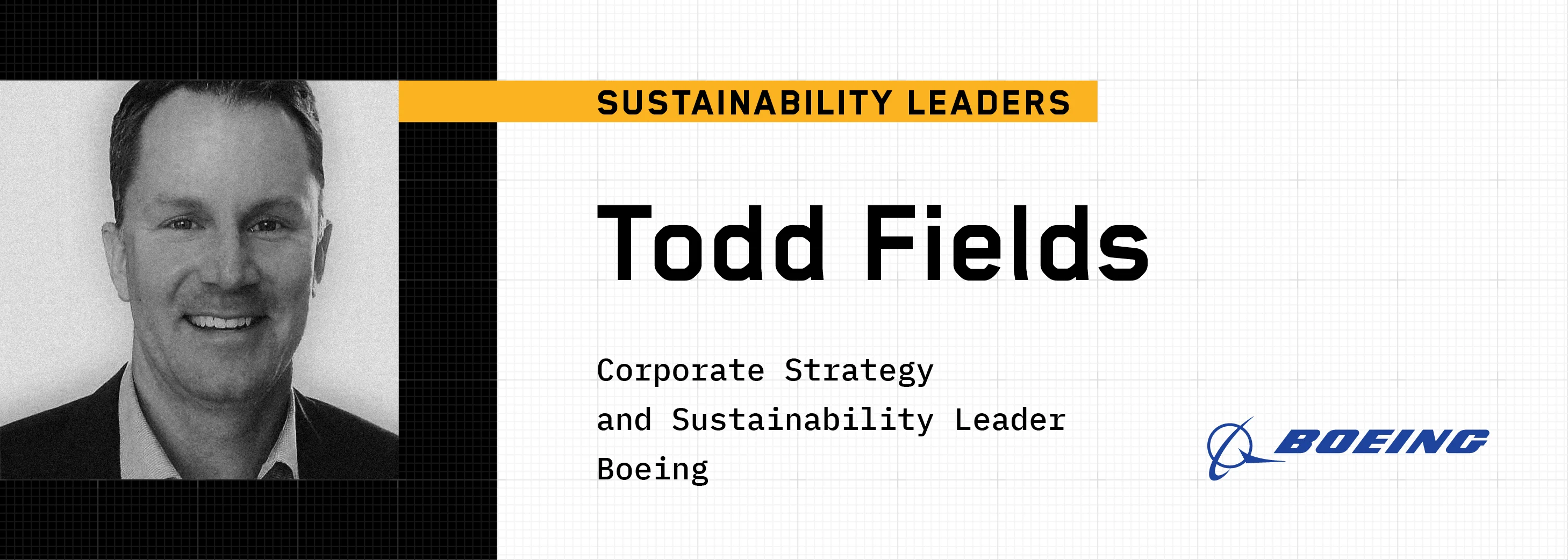todd fields Boeing corporate strategy and sustainability leader
