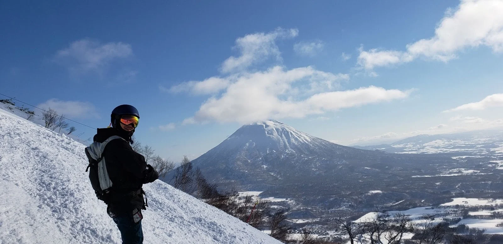Snowboarding in Hokkaido, Japan