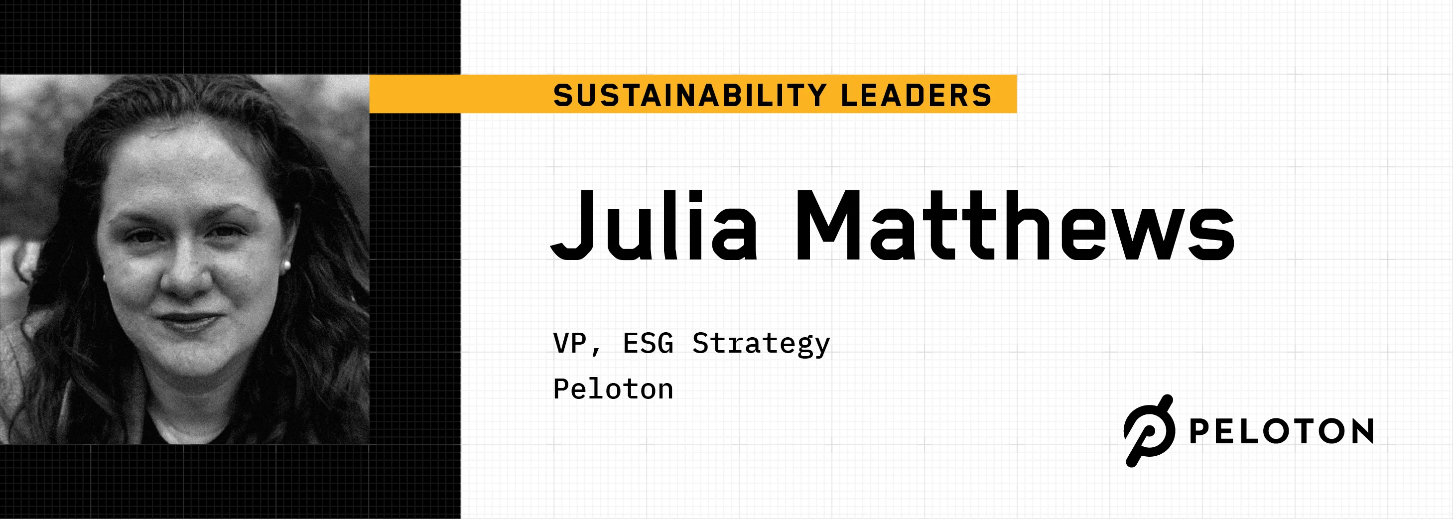 Julia Matthews VP, ESG Strategy at Peloton