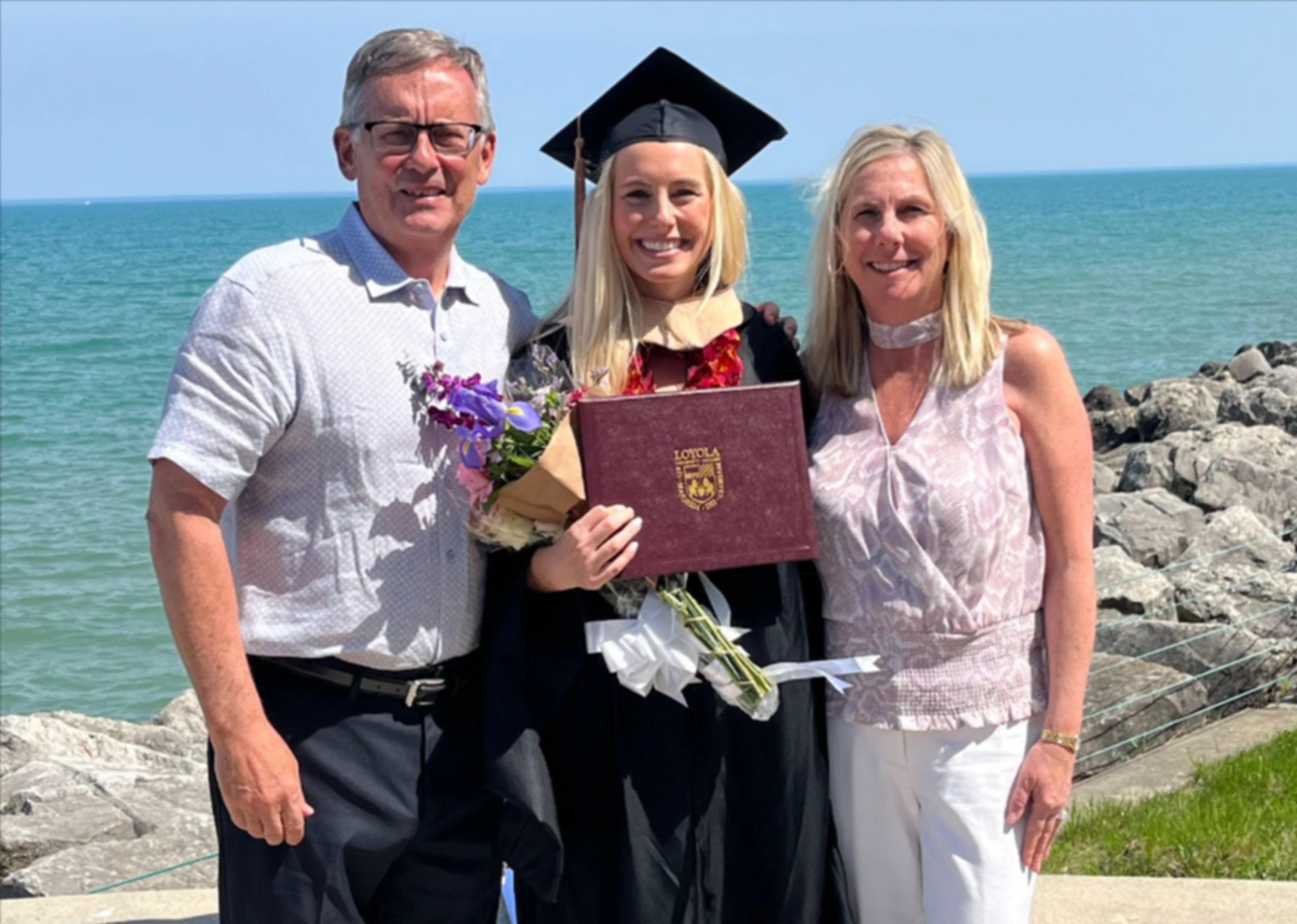Graduation with my parent