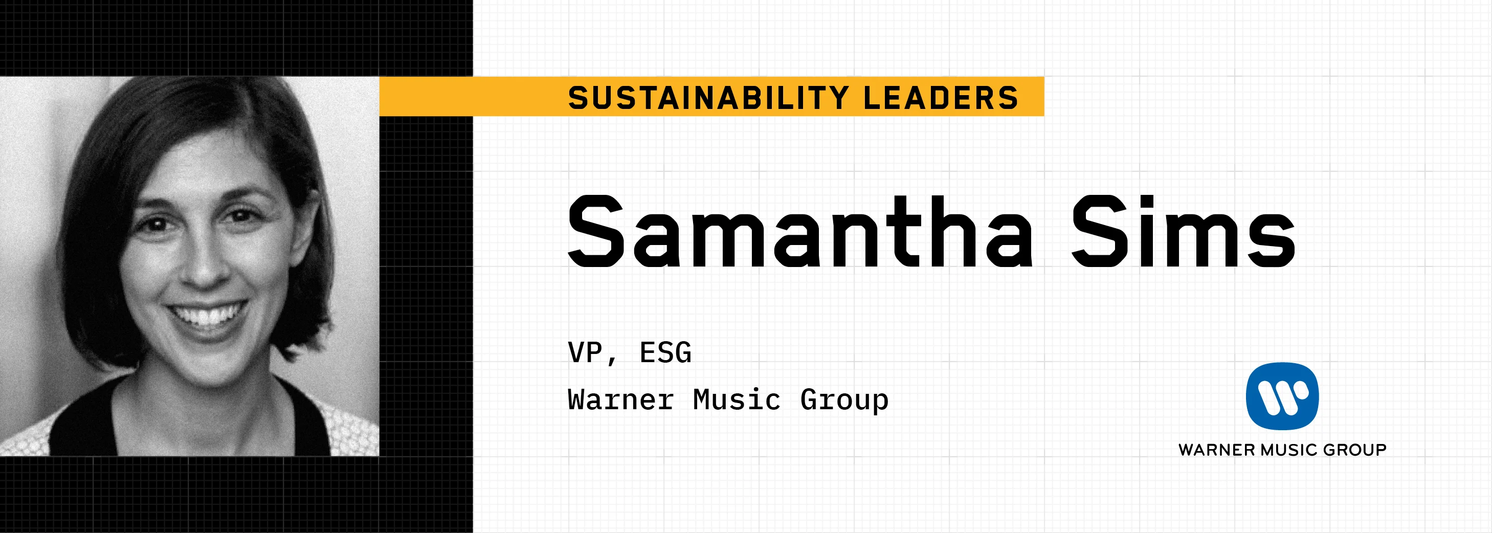 Samantha Sims, Vice President of ESG, Warner Music