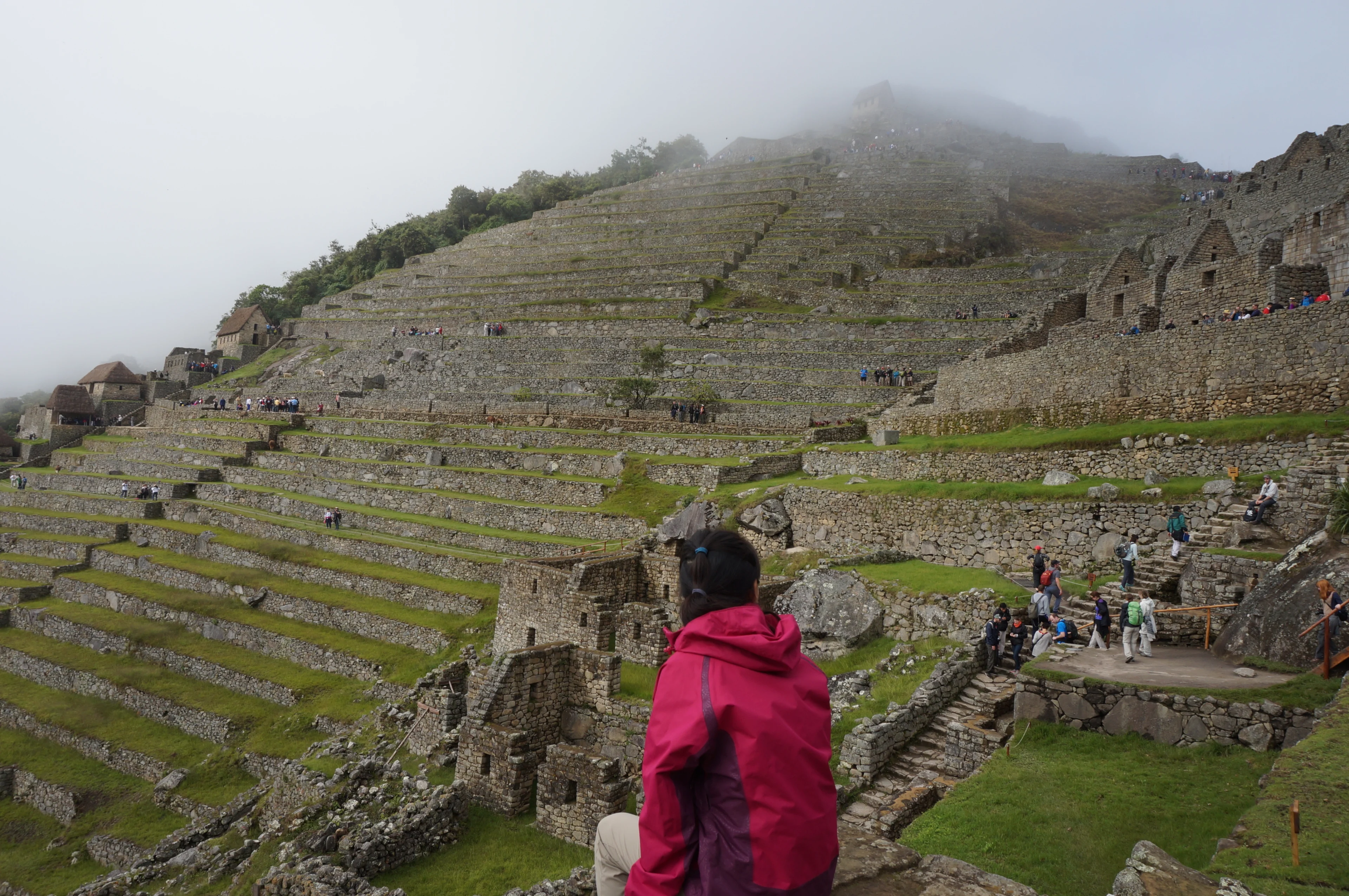 Walking up Machu Picchu, Peru
