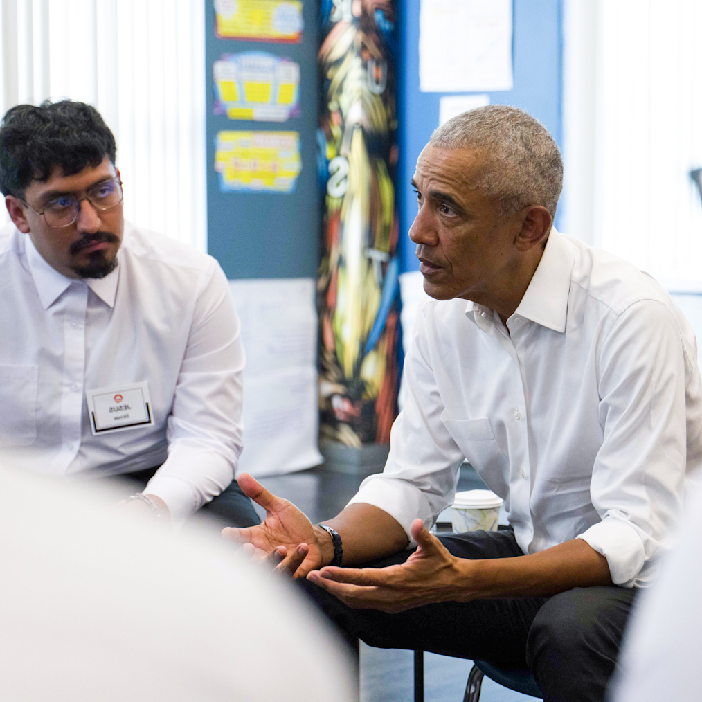 President Obama speaking with MBK Youth