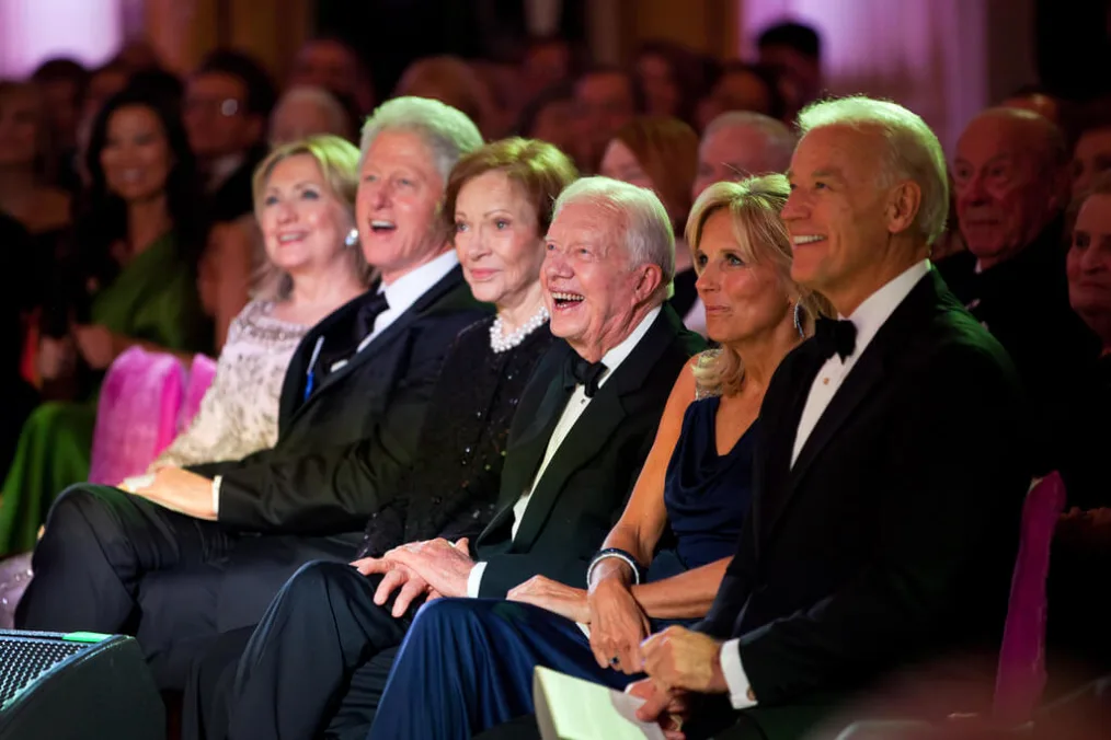 Secretary of State Hillary Rodham Clinton, former President Bill Clinton, former First Lady Rosalynn Carter, former President Jimmy Carter, Dr. Jill Biden, and Vice President Joe Biden