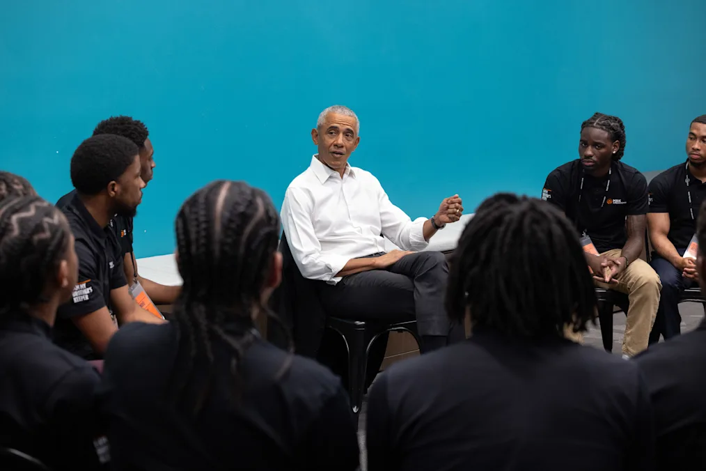 Ambassadors speaking with President Obama