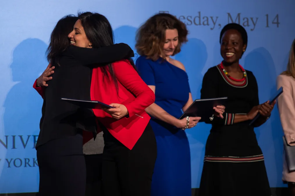 Obama Scholar Omezzine Khelifa at Columbia University during the Obama scholars graduation ceremony.