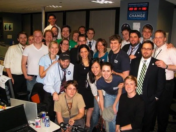 Picture of the New Media Team working on the 2008 campaign