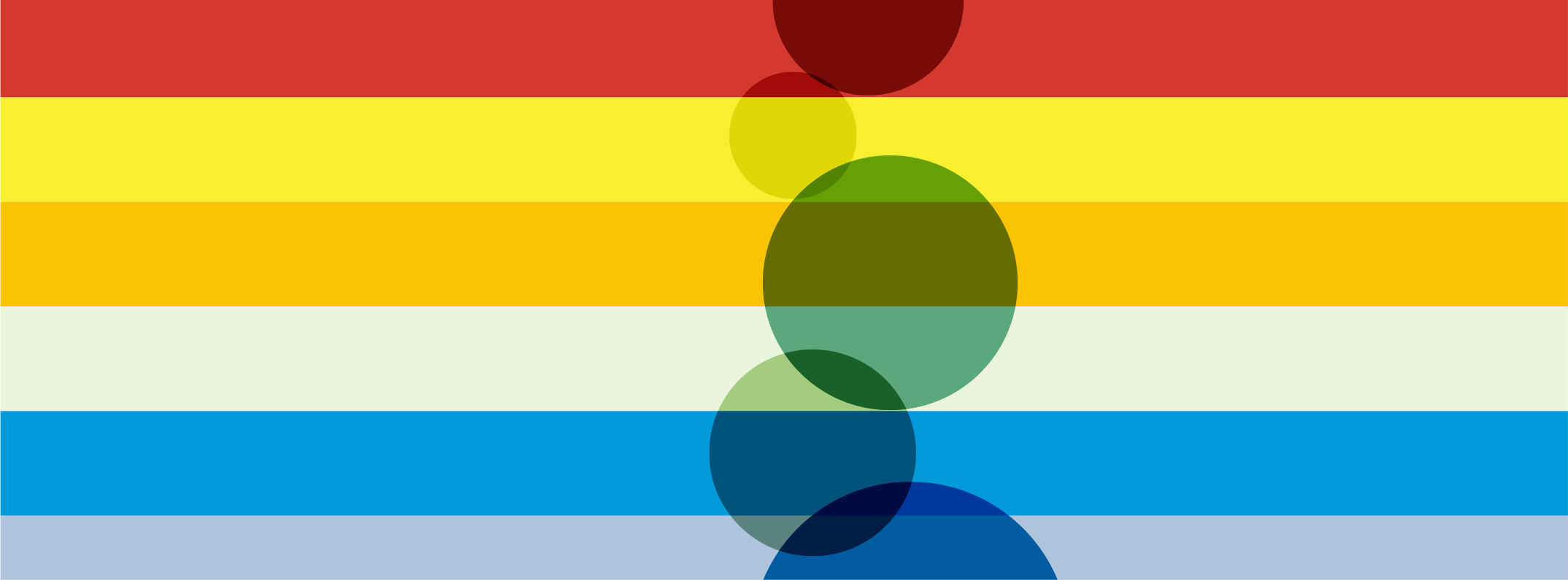 This picture shows different colors and shades with circles similar to a national flag. These colors
include red, yellow, orange, white, blue, and gray.