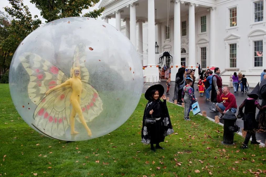 Children from Washington, D.C., Maryland and Virginia schools participate in Halloween festivities