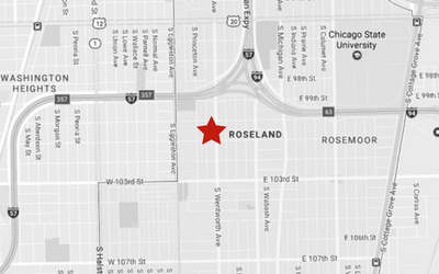 Roseland neighborhood of Chicago, image via Google Maps.