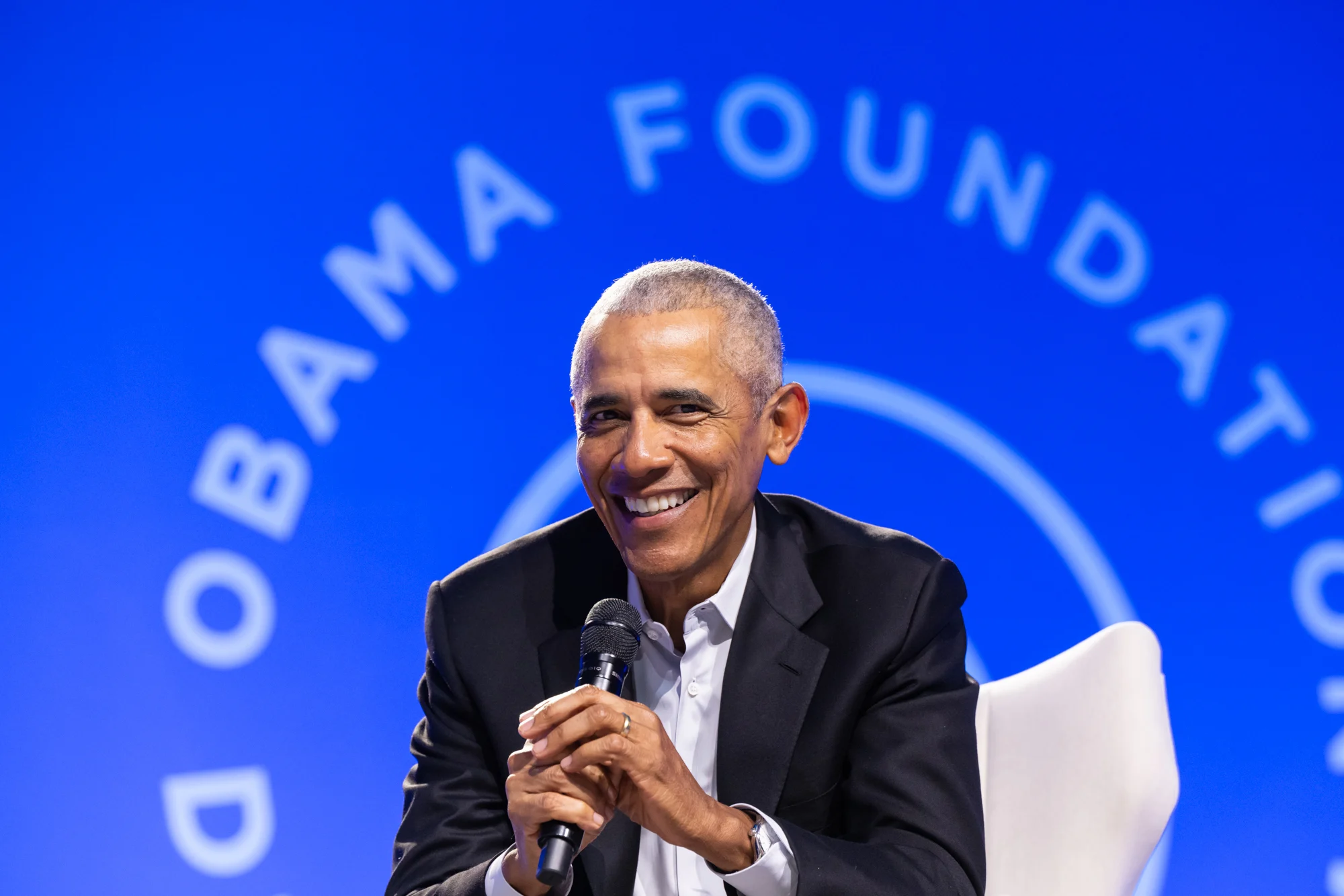 President Obama at the Democracy Forum 2025