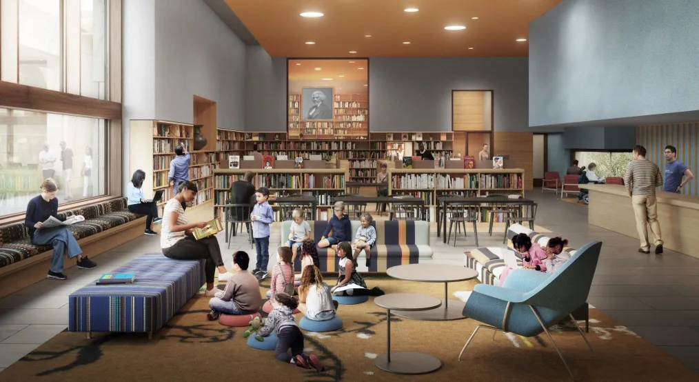 Rendering of Chicago Library in The Obama Presidential Center