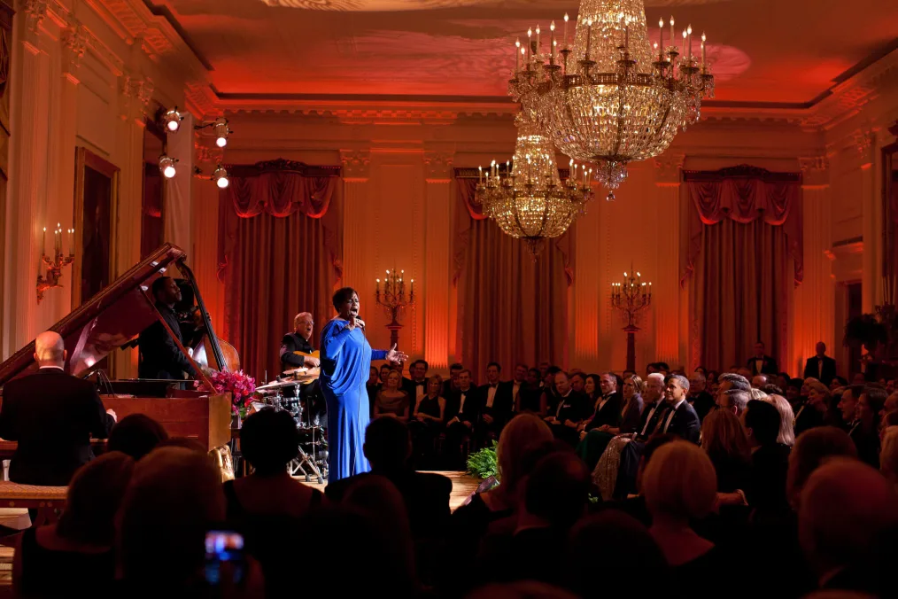 Dianne Reeves performs in the East Room