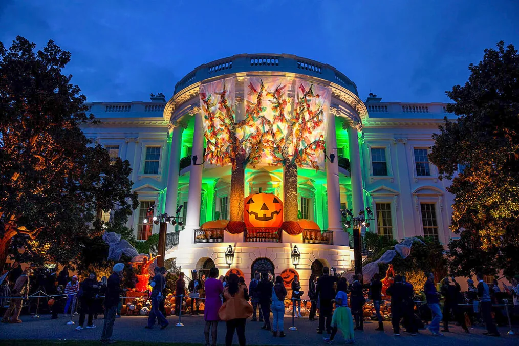The White House is decorated for Halloween