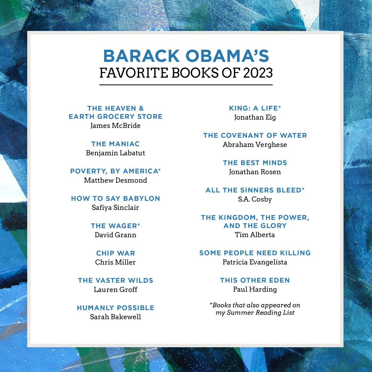 President Obama’s favorite films, books, and music of 2025 The Obama