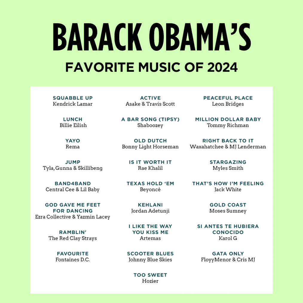 LUNCH - Billie Eilish
YAYO - Rema
Jump - Tyla, Gunna & Skillibeng
Band4band - Central Cee & Lil Baby
God Gave Me Feet for Dancing - Ezra Collective & Yazmin Lacey
Si Antes Te Hubiera Conocido - KAROL G
Favourite - Fontaines D.C.
Active - Asake & Travis Scott
A Bar Song (Tipsy) - Shaboozey
Old Dutch - Bonny Light Horseman
IS IT WORTH IT - Rae Khalil
Texas Hold ‘Em - Beyoncé
Kehlani - Jordan Adetunji
i like the way you kiss me - Artemas
Scooter Blues - Johnny Blue Skies
Peaceful Place - Leon Bridges
MILLION DOLLAR BABY - Tommy Richman
Right Back to It - Waxahatchee & MJ Lenderman
Stargazing - Myles Smith
That’s How I’m Feeling - Jack White
Gold Coast - Moses Sumney
Ramblin' - The Red Clay Strays
Gata Only - FloyyMenor & Cris Mj
Too Sweet - Hozier