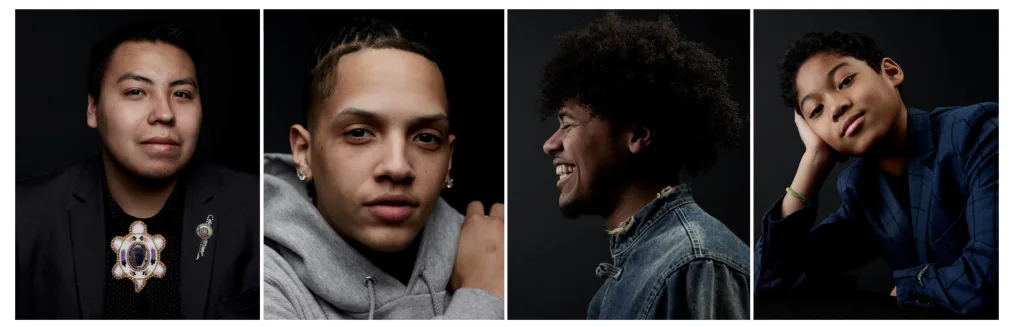 Four men of color sit for portraits.