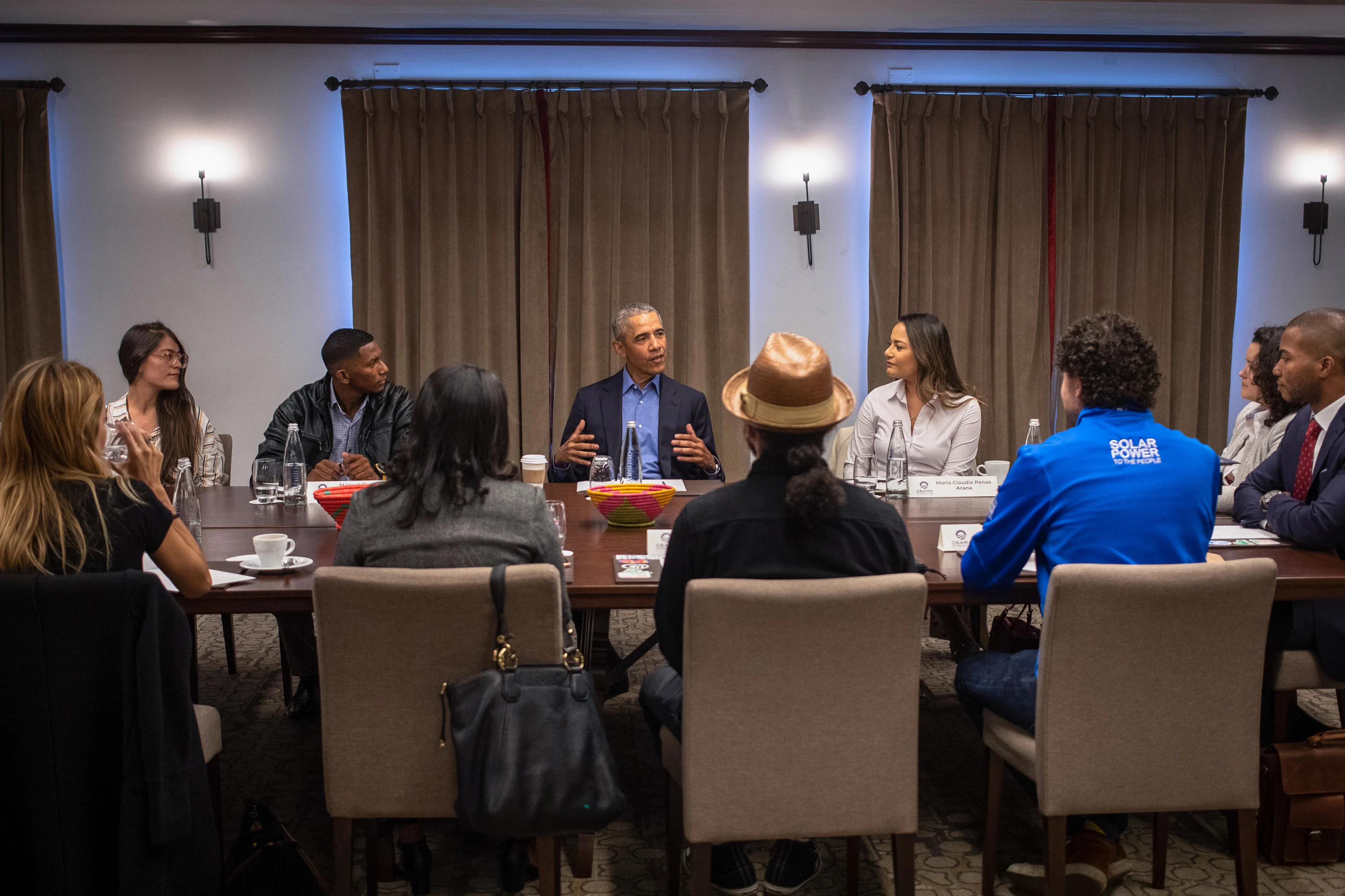 President Obama participates in a roundtable discussion with young leaders in Bogota, Colombia on May 29, 2019. Bogota, Colombia. Credit: The Obama Foundation

Please credit "The Obama Foundation" when posting. The photographs may not be manipulated in any