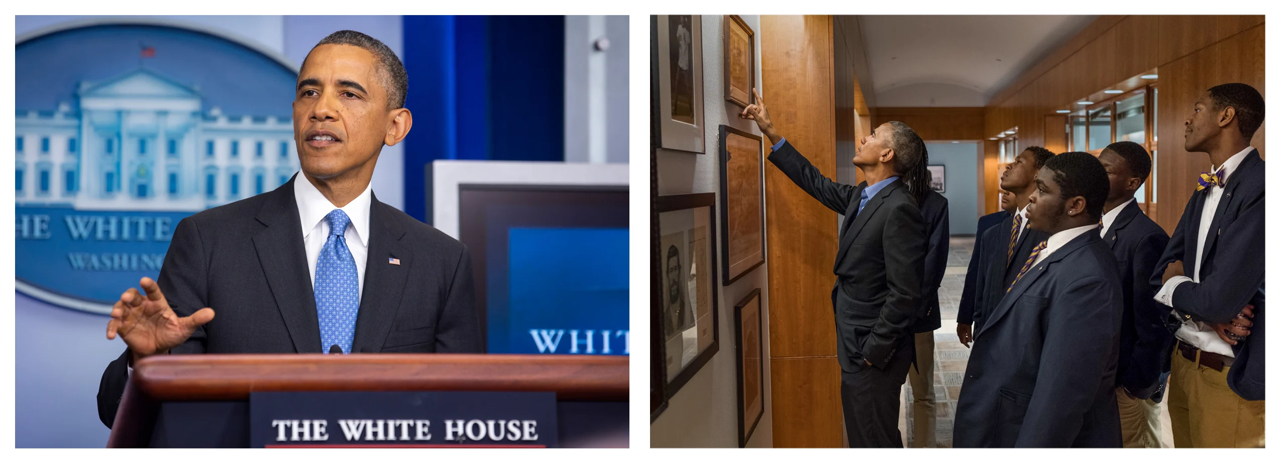 President Barack Obama gives remarks on the Trayvon Martin verdict in the James Brady Press Briefing Room on July 19, 2013.