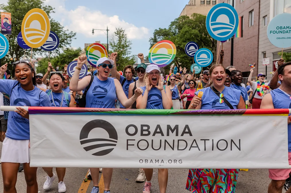 The Obama Foundation and community members join the Pride Parade in Chicago on June 29, 2025. All have a range of ages, backgrounds, and light to dark skin tones.​​​​‌﻿‍﻿​‍​‍‌‍﻿﻿‌﻿​‍‌‍‍‌‌‍‌﻿‌‍‍‌‌‍﻿‍​‍​‍​﻿‍‍​‍​‍‌‍​﻿‌‍﻿﻿‌‍﻿‍‌﻿‌​‌‍‌‌‌‍﻿‍‌﻿‌​‌‍‌‍‌﻿‌‌‌‍﻿​​‍﻿‍‌‍​﻿‌‍﻿﻿‌‍﻿‌​‍​‍​‍﻿​​‍​‍‌‍‍​‌﻿​‍‌‍‌‌‌‍‌‍​‍​‍​﻿‍‍​‍​‍‌‍‍​‌﻿‌​‌﻿‌​‌﻿​​‌﻿​﻿​﻿‍‍​‍﻿﻿​‍﻿﻿‌‍​‌‌﻿​​‌﻿​​​‍﻿‍‌‍​﻿‌‍﻿﻿‌‍﻿‍‌﻿‌​‌‍‌‌‌‍﻿‍‌﻿‌​‌‍‌‍‌﻿‌‌‌‍﻿​​‍﻿‍‌‍​﻿‌‍﻿﻿‌‍﻿‌​‍﻿﻿‌﻿​﻿‌﻿​​‌‍​‌‌‍​﻿‌‍‌‌‌﻿​﻿​‍﻿﻿‌‍﻿​​﻿‌﻿‌‍‍​​﻿‌‌​﻿‍‌‌‍‍​‌‍‌‍‌‍﻿‍‌‍﻿​‌﻿‍​‌‍‍‍‌﻿‍​​‍﻿﻿‌‍‌‌‌‍﻿‍‌﻿‌‍‌‍‍‌‌﻿​‍‌‍﻿﻿‌‍﻿‍‌‍﻿‌‌‍‌‌‌‍﻿‍‌﻿‌​‌﻿​﻿​‍﻿﻿‌‍﻿‌‌‍​‌‌﻿​﻿‌﻿‌​‌‍‌‌‌﻿​‍​‍﻿﻿‌‍‌‌‌‍﻿‍‌﻿‌​‌﻿​‍‌‍‍‌‌‍‌‌‌﻿​﻿​‍﻿﻿​﻿​‍‌‍﻿​‌﻿​‌‌‍‌‍‌﻿‍​‌‍​‍​﻿​‍‌​‍‌​﻿‍​‌‍﻿​​﻿​‌‌‍﻿​‌‌‌‌‌﻿​​‌‍‌‌‌​‌‍‌﻿‍​​﻿‌﻿‌‍‍‌‌​﻿﻿‌​​﻿​﻿​​​‍﻿﻿​﻿﻿﻿‌‍‌‍‌‍﻿﻿‌‍​﻿‌﻿‌‌‌﻿​﻿‌‍‌‌‌‍‌​‌​‌‍‌‍‍‌‌‍‌‌‌‍﻿​‌‍‌​​﻿﻿‌‌‍​‌‌‍﻿​‌﻿‌​‌‌‌​‌‍‌‌‌﻿‍​‌﻿‌​​‍‌‍‌‍‌‍‌‍﻿﻿‌‍​﻿‌﻿‌‌‌﻿​﻿‌‍‌‌‌‍‌​‌​﻿​‌‍﻿﻿‌‍​﻿‌‍​‌‌‍﻿​‌‍‌‌​﻿﻿‌‌‍‌‌‌‍﻿‍​‍﻿‌‌‌‌‌‌‌​﻿​‍‌‍‌﻿​﻿‌‍﻿﻿‌﻿‌‌‌﻿​‍‌‍​﻿‌‍‌‌​﻿﻿‌‌﻿‌‍‌‍‌‌‌﻿​‍‌‍​﻿‌‍‌‌‌‍﻿​​‍﻿‌‌‍​﻿‌‍﻿﻿‌‍﻿‍‌﻿‌​‌‍‌‌‌‍﻿‍‌﻿‌​​‍﻿‌‌‍﻿​‌‍‍‌‌‍﻿‍‌‍‍﻿​‍​‍​‍﻿​​‍​‍‌‍​﻿‌‍﻿﻿‌‍﻿‍‌﻿‌​‌‍‌‌‌‍﻿‍‌﻿‌​‌‍‌‍‌﻿‌‌‌‍﻿​​‍​‍​﻿‍‍‌﻿‍﻿​‍​‍‌‍‌‌‌‍‌​‌‍‍‌‌﻿‌​‌‍﻿﻿‌﻿​‍‌​‍‌‌‍﻿‍‌﻿‌​‌‍‌‌‌﻿​‍‌‍‌‍‌‍​‌‌‍​﻿‌‍‌‌​‍​‍​﻿‍‍‌﻿‍﻿​‍​‍‌﻿‌﻿‌‍‍‌‌‍‌​‌‍‌﻿‌‍‌‌‌﻿‌​‌​‍‌‌‍‌​​‍​‍​﻿‍‍​‍​‍‌‍﻿‌‌﻿‌‌‌‍﻿​‌﻿‌​‌‍‍‌‌﻿​​‌‍﻿​‌‍‌‌‌​﻿​‌‍‍‌‌‍﻿‍‌‍‌‌​‍​‍​‍﻿​​‍​‍‌﻿‌﻿‌‍‍‌‌‍‌​‌‍‌﻿‌‍‌‌‌﻿‌​‌​﻿‍‌‍​‌‌‍﻿‌‌‍‌‌‌﻿​﻿‌﻿​​‌‍​‌‌‍​﻿‌‍‌‌​‍​‍​﻿‍‍​‍​‍‌‍​‍‌﻿‌‌‌‍‍‌‌‍﻿​‌﻿‌​‌‍‍‌‌‍﻿‍​‍​‍‌﻿﻿‌​‍﻿​​‍​‍‌‍‌‍‌‍‍‌‌‍‌‌‌‍﻿​‌‍‌​‌‌‌​‌﻿‍‌‌﻿​​‌‍‌‌​‍​‍​﻿‍‍​‍​‍‌‌‌​‌‍‌‌‌﻿‍​‌﻿‌​​‍​‍‌﻿﻿‌‌﻿﻿‌