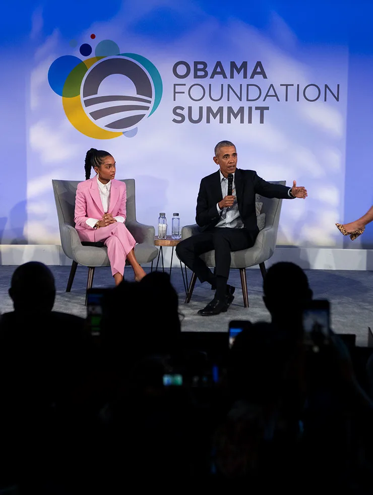 President Obama speaks at a Obama Foundation Summit