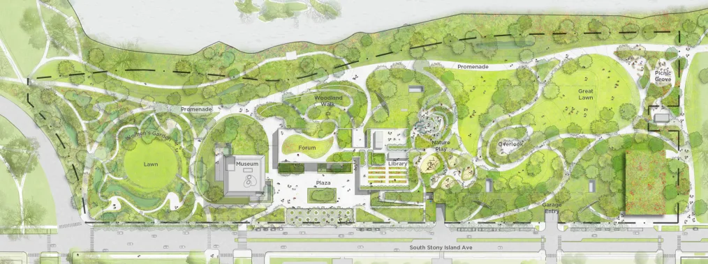 A site plan of the future Obama Presidential Center.