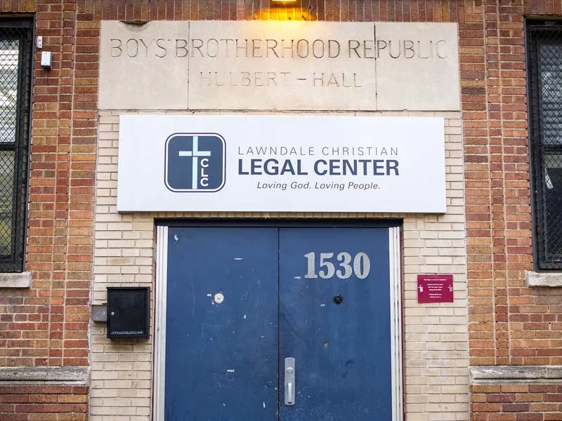 The front door of the Lawndale Christian Legal Center.