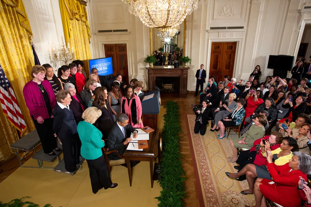 President Barack Obama signs executive actions
