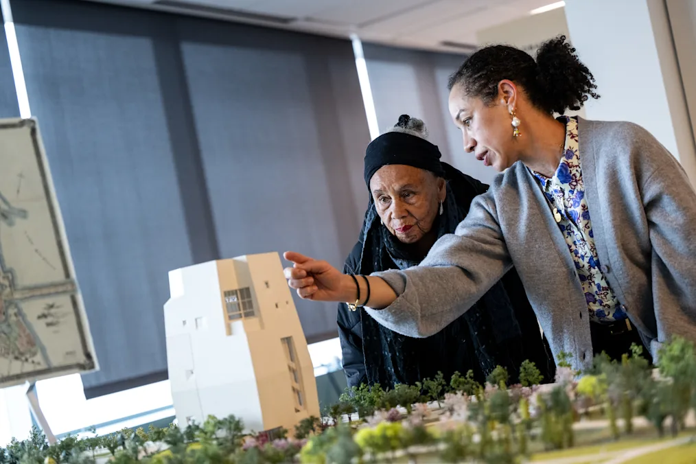 Artist Betye Saar and Museum Director Dr. Louise Bernard view the Obama Presidential Center model at the Obama Foundation office in Chicago on March 7, 2025.​​​​‌﻿‍﻿​‍​‍‌‍﻿﻿‌﻿​‍‌‍‍‌‌‍‌﻿‌‍‍‌‌‍﻿‍​‍​‍​﻿‍‍​‍​‍‌‍​﻿‌‍﻿﻿‌‍﻿‍‌﻿‌​‌‍‌‌‌‍﻿‍‌﻿‌​‌‍‌‍‌﻿‌‌‌‍﻿​​‍﻿‍‌‍​﻿‌‍﻿﻿‌‍﻿‌​‍​‍​‍﻿​​‍​‍‌‍‍​‌﻿​‍‌‍‌‌‌‍‌‍​‍​‍​﻿‍‍​‍​‍‌‍‍​‌﻿‌​‌﻿‌​‌﻿​​‌﻿​﻿​﻿‍‍​‍﻿﻿​‍﻿﻿‌‍​‌‌﻿​​‌﻿​​​‍﻿‍‌‍​﻿‌‍﻿﻿‌‍﻿‍‌﻿‌​‌‍‌‌‌‍﻿‍‌﻿‌​‌‍‌‍‌﻿‌‌‌‍﻿​​‍﻿‍‌‍​﻿‌‍﻿﻿‌‍﻿‌​‍﻿﻿‌﻿​﻿‌﻿​​‌‍​‌‌‍​﻿‌‍‌‌‌﻿​﻿​‍﻿﻿‌‍﻿​​﻿‌﻿‌‍‍​​﻿‌‌​﻿‍‌‌‍‍​‌‍‌‍‌‍﻿‍‌‍﻿​‌﻿‍​‌‍‍‍‌﻿‍​​‍﻿﻿‌‍‌‌‌‍﻿‍‌﻿‌‍‌‍‍‌‌﻿​‍‌‍﻿﻿‌‍﻿‍‌‍﻿‌‌‍‌‌‌‍﻿‍‌﻿‌​‌﻿​﻿​‍﻿﻿‌‍﻿‌‌‍​‌‌﻿​﻿‌﻿‌​‌‍‌‌‌﻿​‍​‍﻿﻿‌‍‌‌‌‍﻿‍‌﻿‌​‌﻿​‍‌‍‍‌‌‍‌‌‌﻿​﻿​‍﻿﻿‌​﻿‍‌‌‌​​﻿‍‌‌​﻿​‌​​‍‌﻿‌﻿‌‌​‍‌‌​﻿‌‍‌‍‌​‌‍​﻿‌‌​﻿‌​‌﻿​‍‌​﻿‌‌​​﻿‌‍‍​‌﻿​‍‌‌‌‍‌‍‍﻿‌​‍‌‌‍‍‌​‍﻿﻿​﻿﻿﻿‌‍‌‍‌‍﻿﻿‌‍​﻿‌﻿‌‌‌﻿​﻿‌‍‌‌‌‍‌​‌​‌‍‌‍‍‌‌‍‌‌‌‍﻿​‌‍‌​​﻿﻿‌‌‍​‌‌‍﻿​‌﻿‌​‌‌‌​‌‍‌‌‌﻿‍​‌﻿‌​​‍‌‍‌‍‌‍‌‍﻿﻿‌‍​﻿‌﻿‌‌‌﻿​﻿‌‍‌‌‌‍‌​‌​﻿​‌‍﻿﻿‌‍​﻿‌‍​‌‌‍﻿​‌‍‌‌​﻿﻿‌‌‍‌‌‌‍﻿‍​‍﻿‌‌‌‌‌‌‌​﻿​‍‌‍‌﻿​﻿‌‍﻿﻿‌﻿‌‌‌﻿​‍‌‍​﻿‌‍‌‌​﻿﻿‌‌﻿‌‍‌‍‌‌‌﻿​‍‌‍​﻿‌‍‌‌‌‍﻿​​‍﻿‌‌‍​﻿‌‍﻿﻿‌‍﻿‍‌﻿‌​‌‍‌‌‌‍﻿‍‌﻿‌​​‍﻿‌‌‍﻿​‌‍‍‌‌‍﻿‍‌‍‍﻿​‍​‍​‍﻿​​‍​‍‌‍​﻿‌‍﻿﻿‌‍﻿‍‌﻿‌​‌‍‌‌‌‍﻿‍‌﻿‌​‌‍‌‍‌﻿‌‌‌‍﻿​​‍​‍​﻿‍‍‌﻿‍﻿​‍​‍‌‍‌‌‌‍‌​‌‍‍‌‌﻿‌​‌‍﻿﻿‌﻿​‍‌​‍‌‌‍﻿‍‌﻿‌​‌‍‌‌‌﻿​‍‌‍‌‍‌‍​‌‌‍​﻿‌‍‌‌​‍​‍​﻿‍‍‌﻿‍﻿​‍​‍‌﻿‌﻿‌‍‍‌‌‍‌​‌‍‌﻿‌‍‌‌‌﻿‌​‌​‍‌‌‍‌​​‍​‍​﻿‍‍​‍​‍‌‍﻿‌‌﻿‌‌‌‍﻿​‌﻿‌​‌‍‍‌‌﻿​​‌‍﻿​‌‍‌‌‌​﻿​‌‍‍‌‌‍﻿‍‌‍‌‌​‍​‍​‍﻿​​‍​‍‌﻿‌﻿‌‍‍‌‌‍‌​‌‍‌﻿‌‍‌‌‌﻿‌​‌​﻿‍‌‍​‌‌‍﻿‌‌‍‌‌‌﻿​﻿‌﻿​​‌‍​‌‌‍​﻿‌‍‌‌​‍​‍​﻿‍‍​‍​‍‌‍​‍‌﻿‌‌‌‍‍‌‌‍﻿​‌﻿‌​‌‍‍‌‌‍﻿‍​‍​‍‌﻿﻿‌​‍﻿​​‍​‍‌‍‌‍‌‍‍‌‌‍‌‌‌‍﻿​‌‍‌​‌‌‌​‌﻿‍‌‌﻿​​‌‍‌‌​‍​‍​﻿‍‍​‍​‍‌‌‌​‌‍‌‌‌﻿‍​‌﻿‌​​‍​‍‌﻿﻿‌‌﻿﻿‌