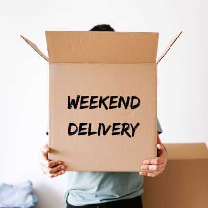 Saturday & Sunday delivery.