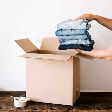 How to package clothes for shipping.