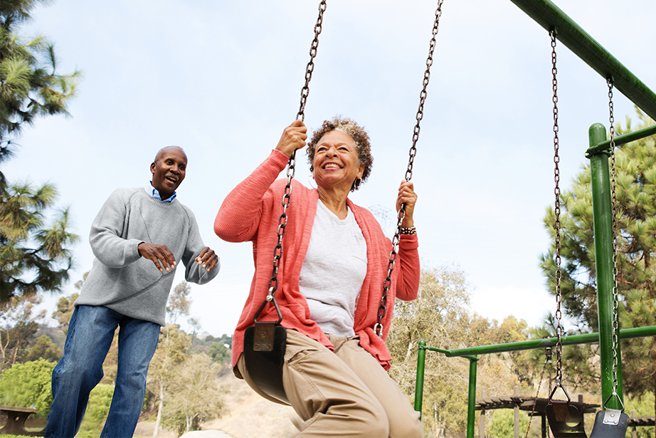 Lady on swing