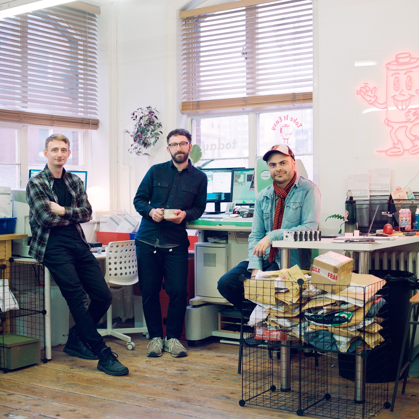 Snapshot inside an indie film lab Courier