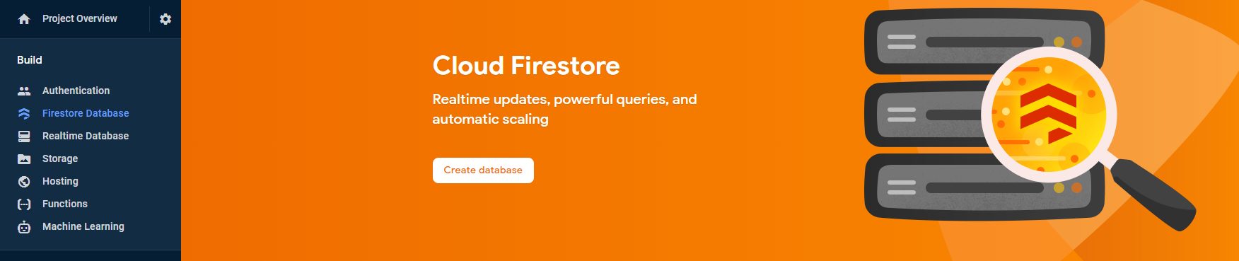 Firestore create database