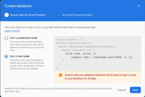 Firebase security rules