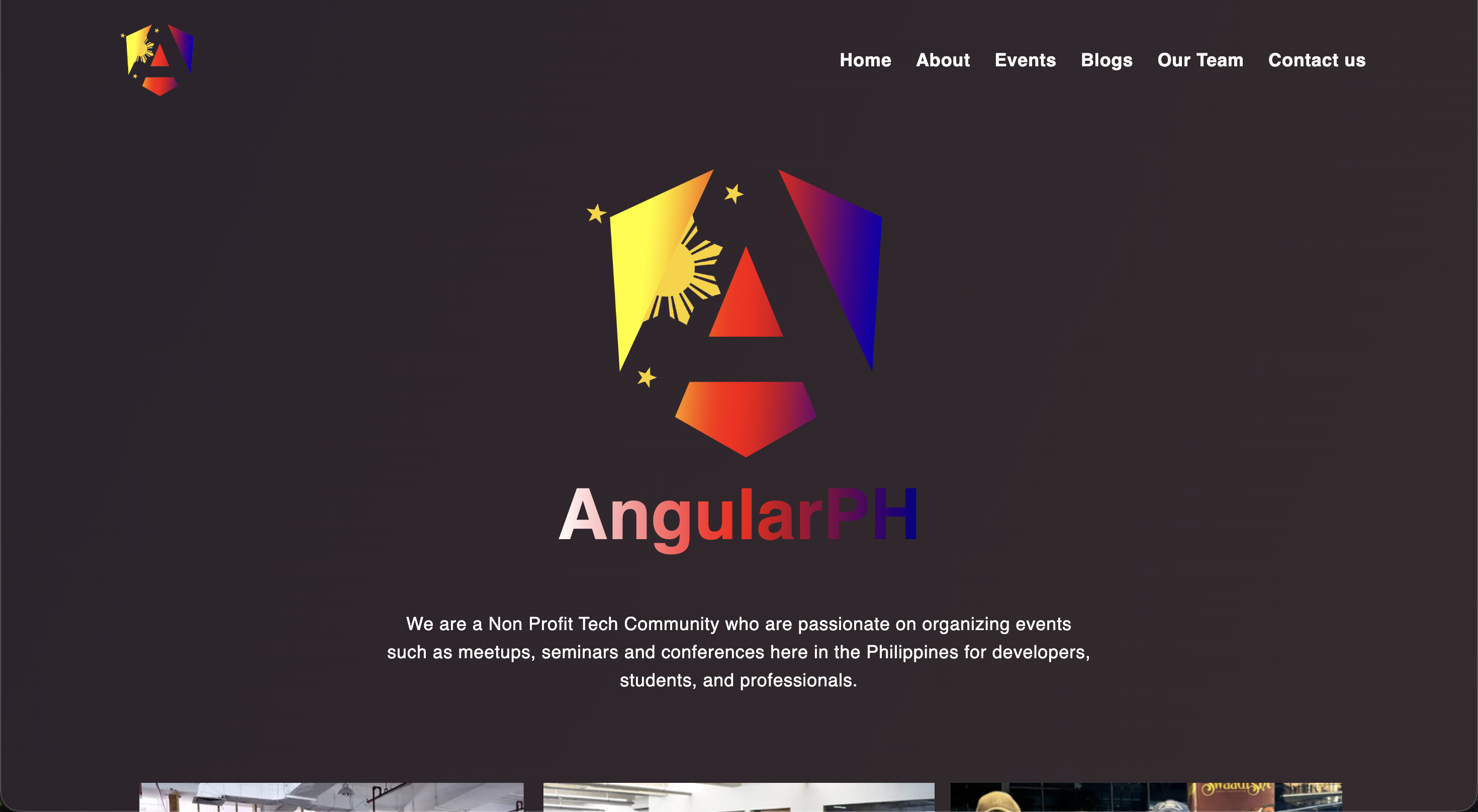 Angular PH Website screenshot