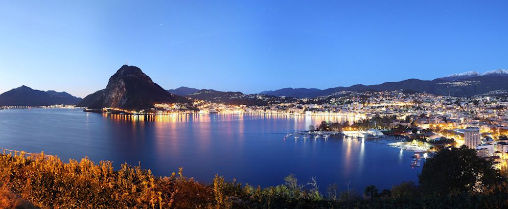 Lugano mit Monte San Salvatore